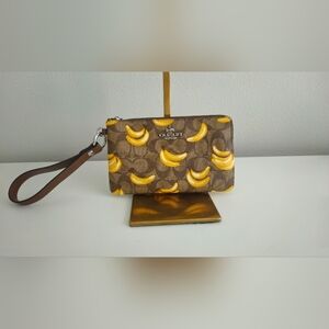 Coach Banana Print Wristlet